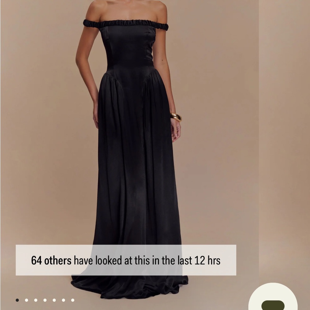 Meshki Black Strapless Gown